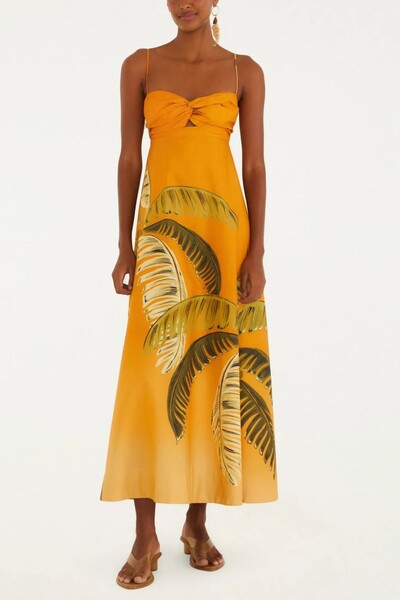 Foto Vestido itacare coqueiro laranja Farm