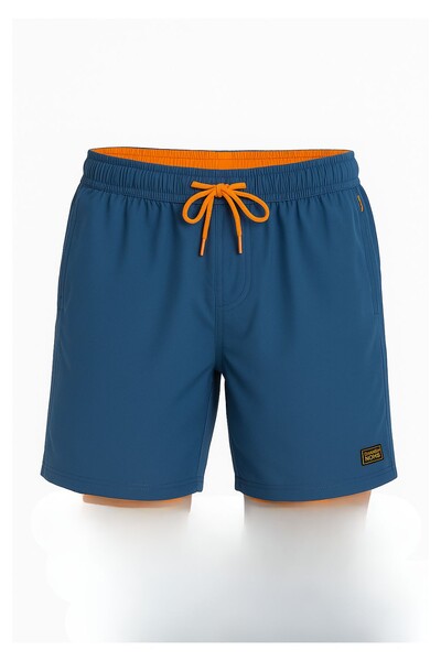 FotoBermuda masculina com detalhes laranja Kwi