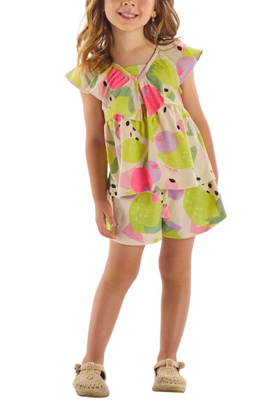 Foto Conjunto blusa e short em malha flame Up Baby