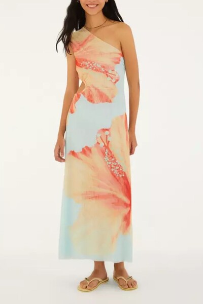 Foto Vestido ombro só tule vestida de flor Farm