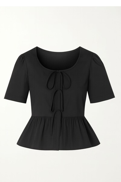 Foto Blusa feminina com amarrações Kwi