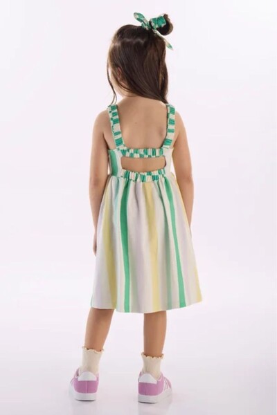 FotoVestido alças em cotton com detalhe linho Três e Já