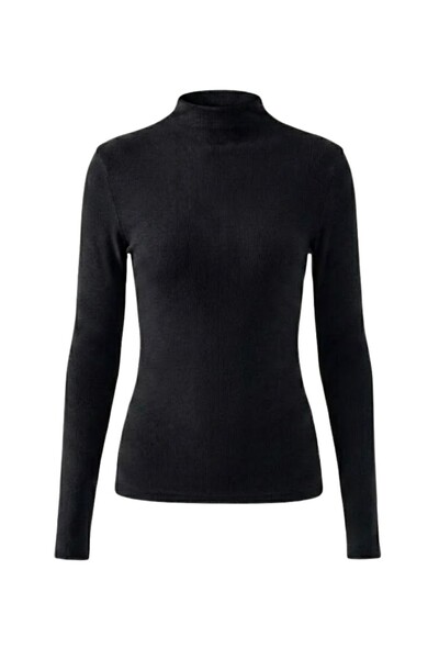 Foto Blusa feminina ml gola alta em malha Kwi