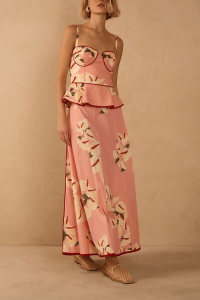 Foto Saia cropped tricoline estampa antúrio Dress to