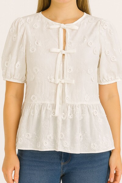 FotoBlusa laise laços Kwi