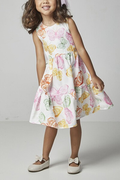 Foto Vestido infantil rodado borboletas Luluzinha