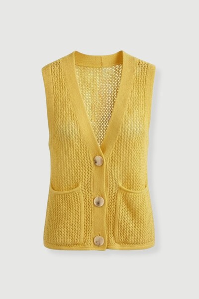 Foto Colete feminino em tricot vazado Kwi