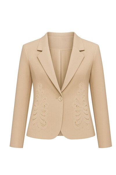Foto Blazer feminino de alfaiataria bordado Kwi