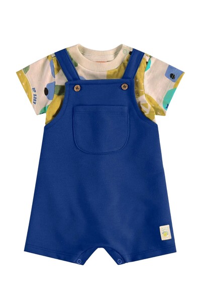 Foto Conjunto body malha flame e jardineira moletom Up Baby