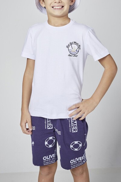 Foto Camiseta infantil com estampa náutica Oliver