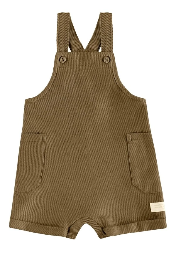 Jardineira em malha sarjada Up Baby