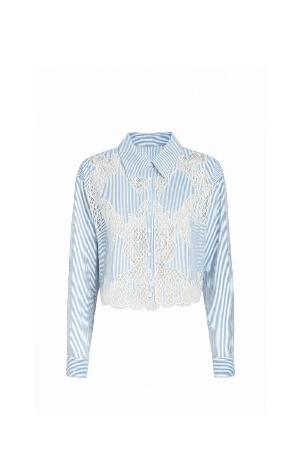 Camisa listrada bordada Kwi