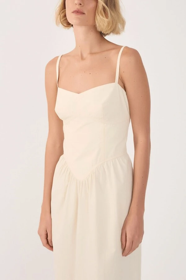 Vestido cropped algodão estruturado Dress to