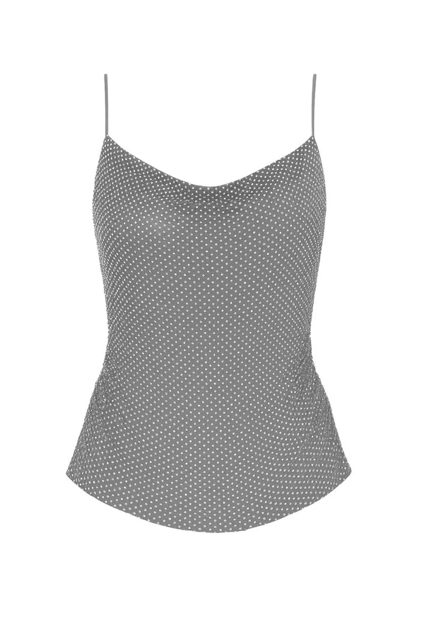 Blusa alça rede brilho Kwi