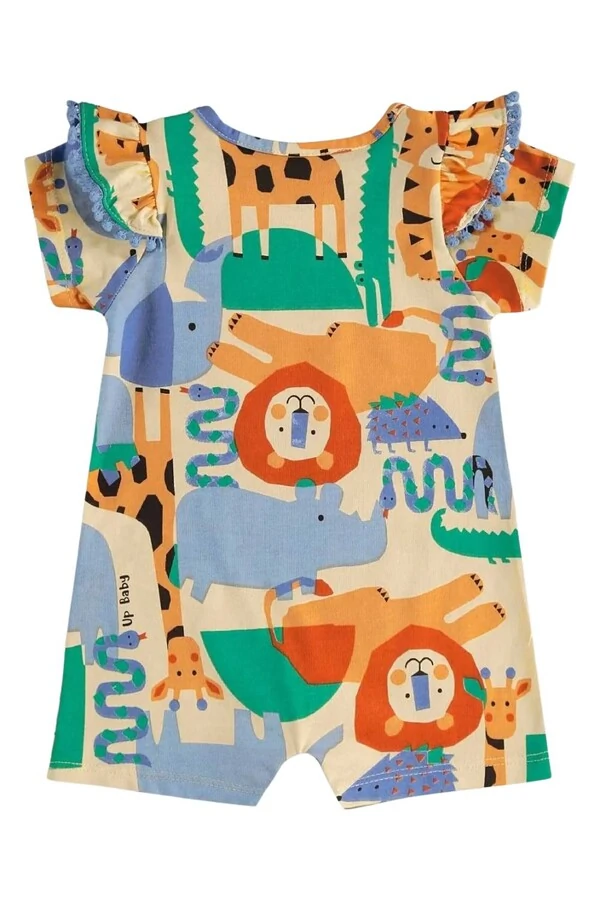 Macaquinho manga curta em meia malha Up Baby