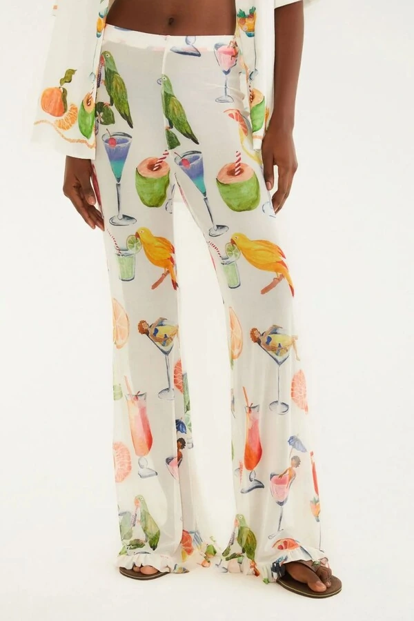 Calça babado tule coquetel Farm