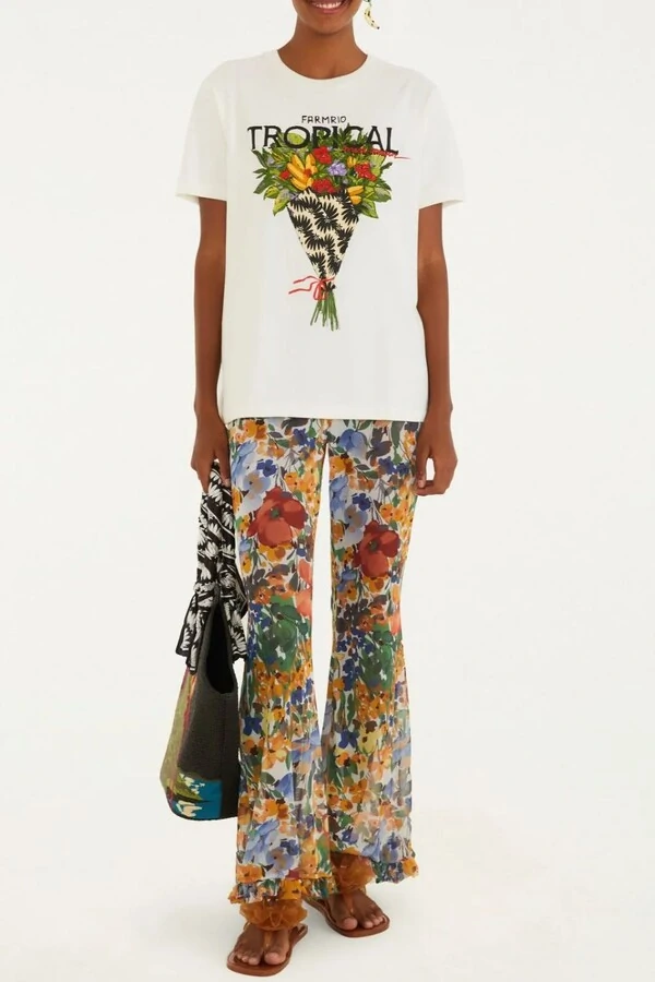 Tshirt fit bouquet tropical Farm