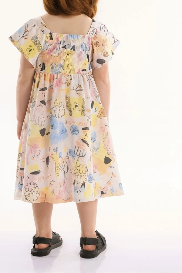 Vestido sem manga em viscolinho Três E Já