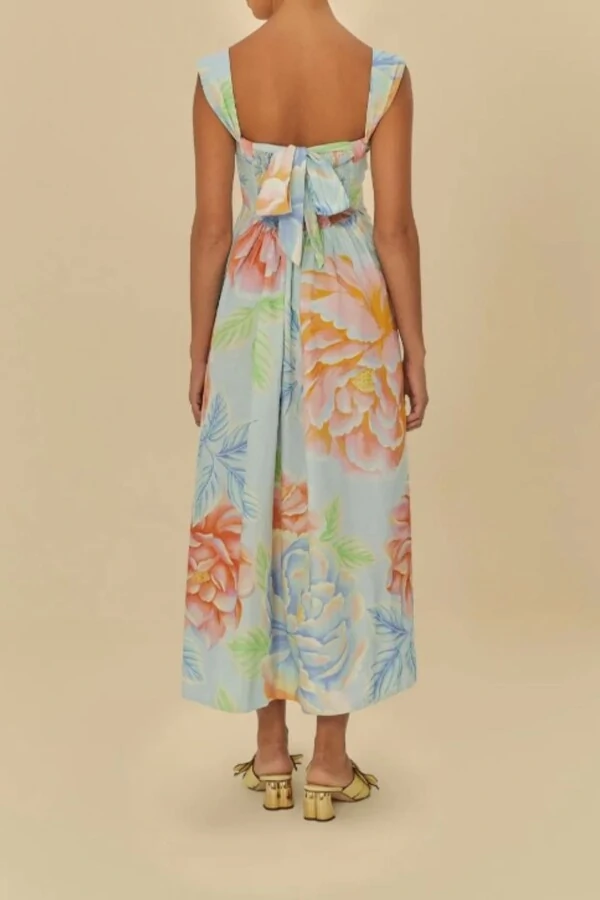 Vestido cropped floral sofia Farm