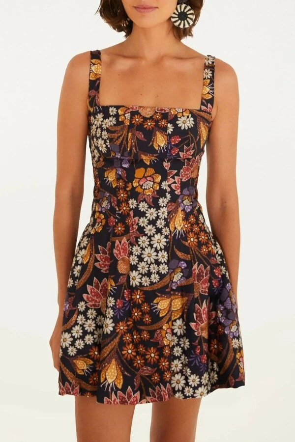 Vestido curto balone lili Farm