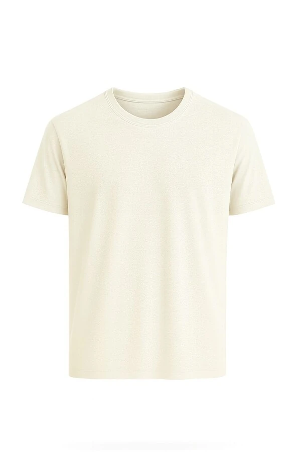 Camiseta masculina básica em malha gola careca Kwi