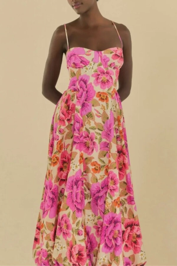 Vestido longo balone izabel Farm