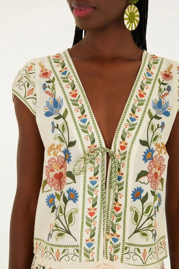 Blusa jardim beleza Farm