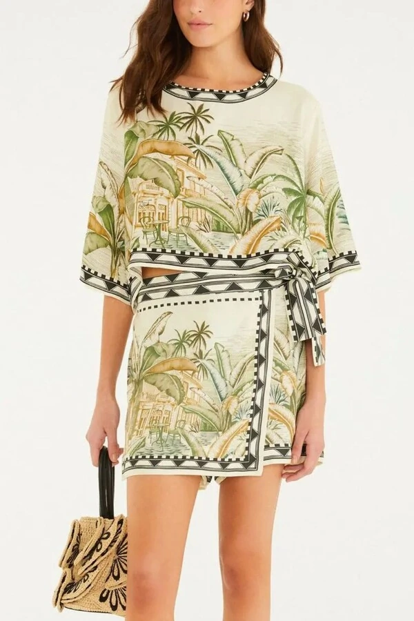 Tshirt cropped teresa lenço Farm