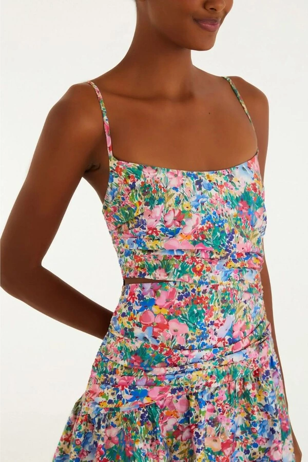 Vestido curto camponesa Farm