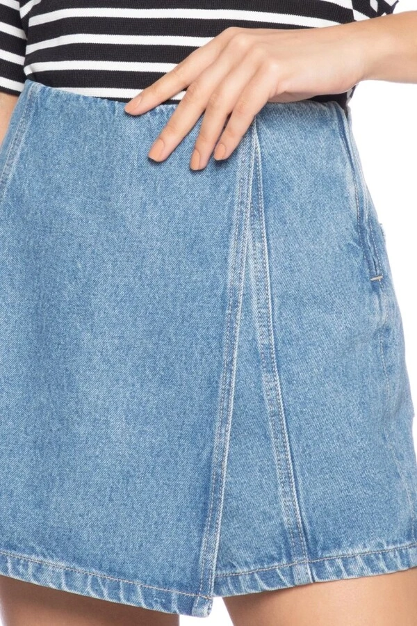 Short saia jeans baby blue Animale