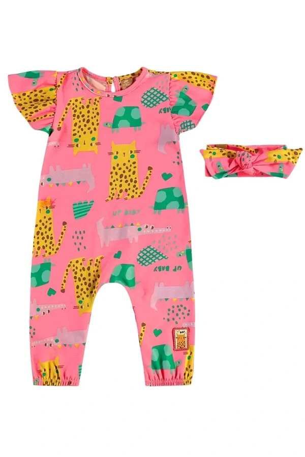 Macaquinho com faixa em cotton Up Baby