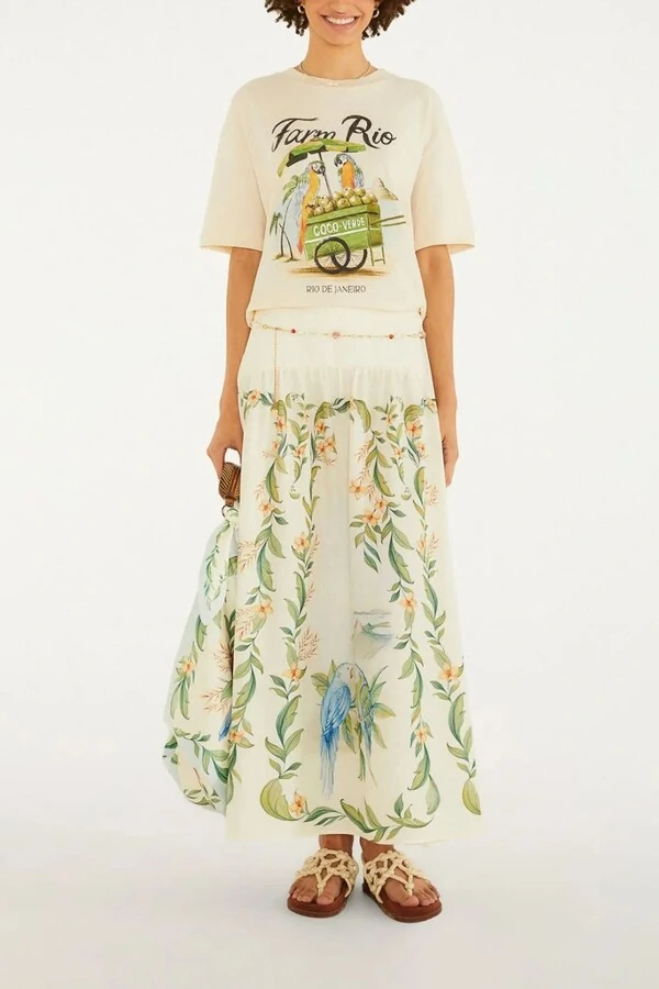 T-shirt média carrinho de coco Farm