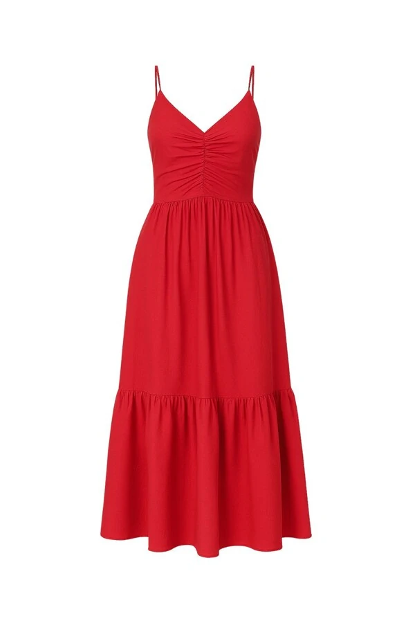 Vestido midi barrado laise Kwi