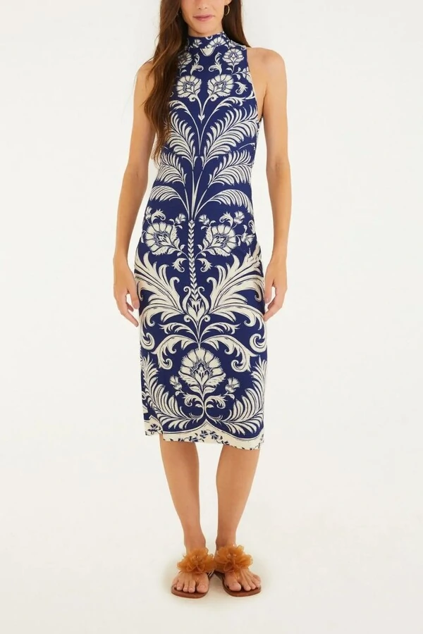 Vestido midi santori Farm