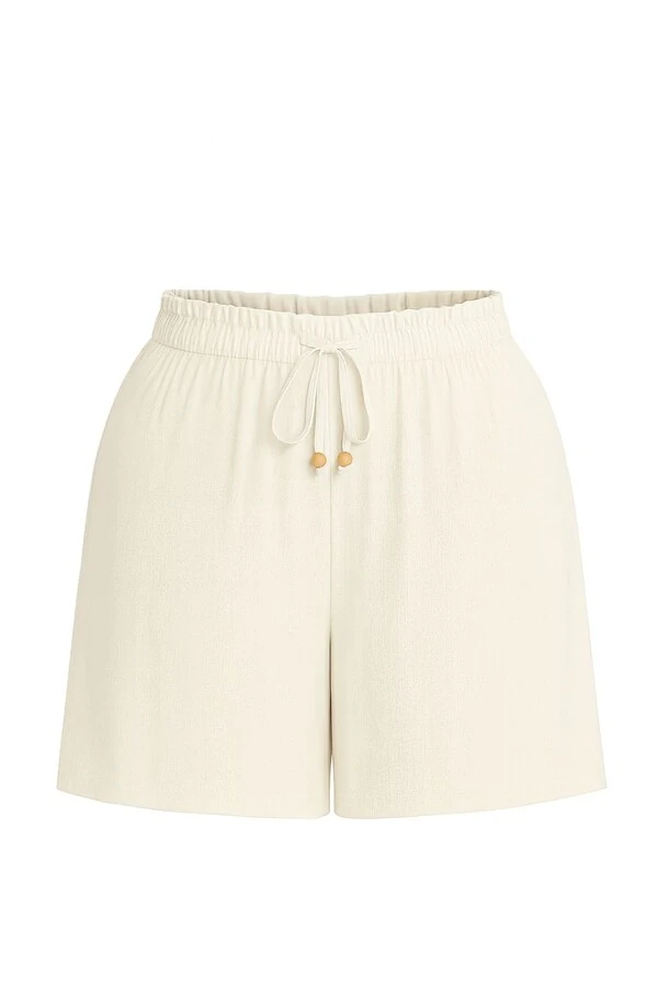 Short feminino plus size com amarração Kwi