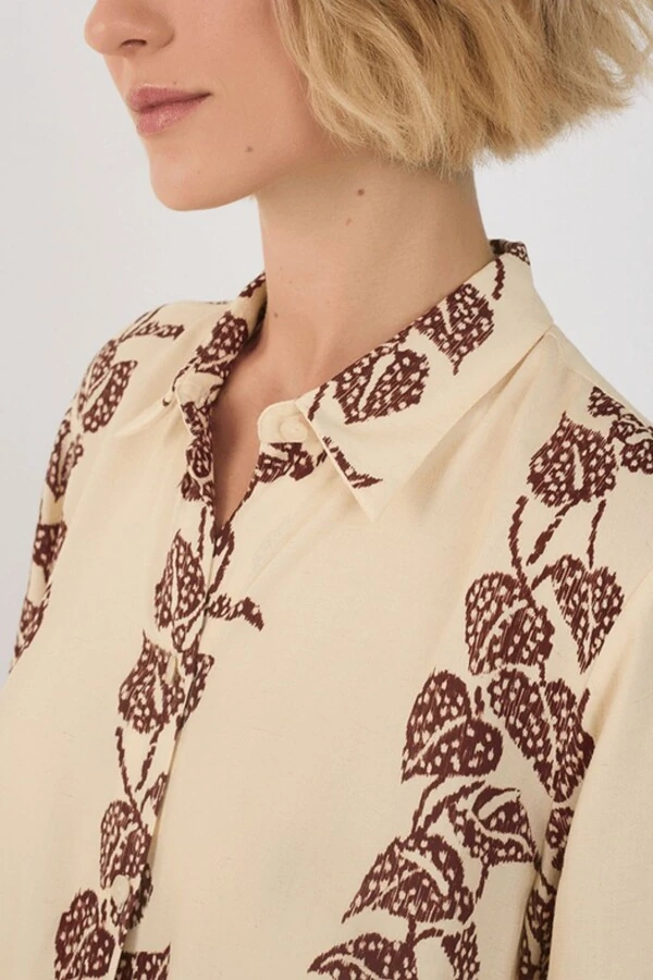 Camisa cambraia estampa inspira Dress to