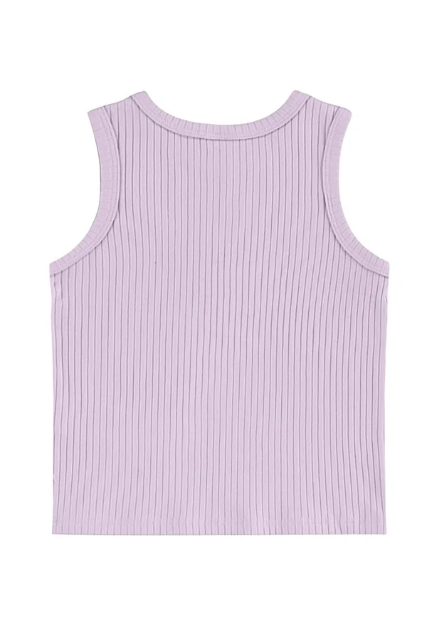 Blusa sem manga em ribana canelada Up Baby