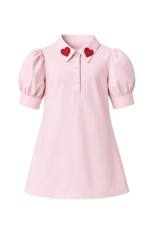 Vestido infantil com manga bufante Luluzinha