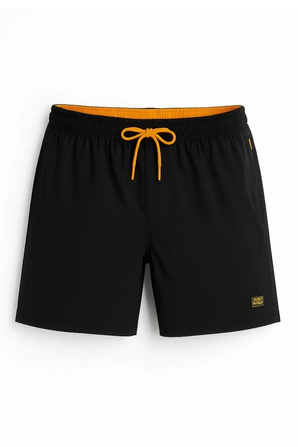 Bermuda masculina com detalhes laranja Kwi