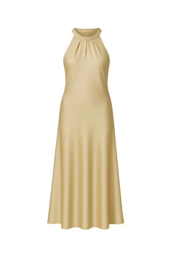 Vestido longo cetim Kwi