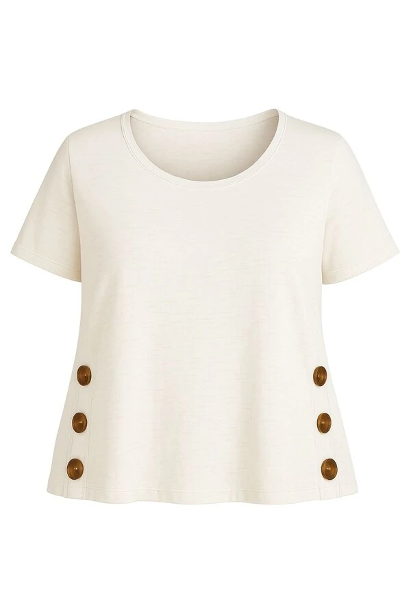 Blusa c/ botões lateral Kwi
