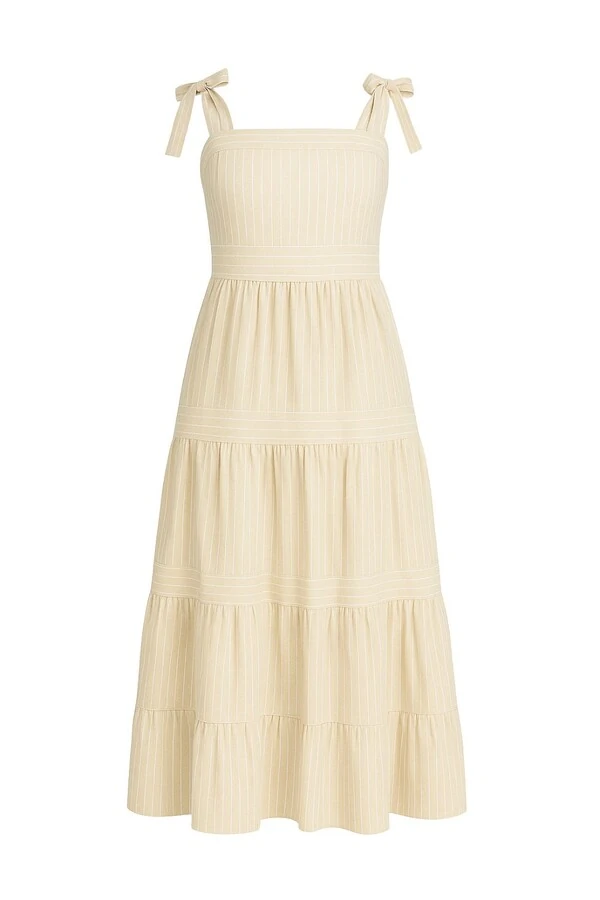 Vestido midi listrado Kwi