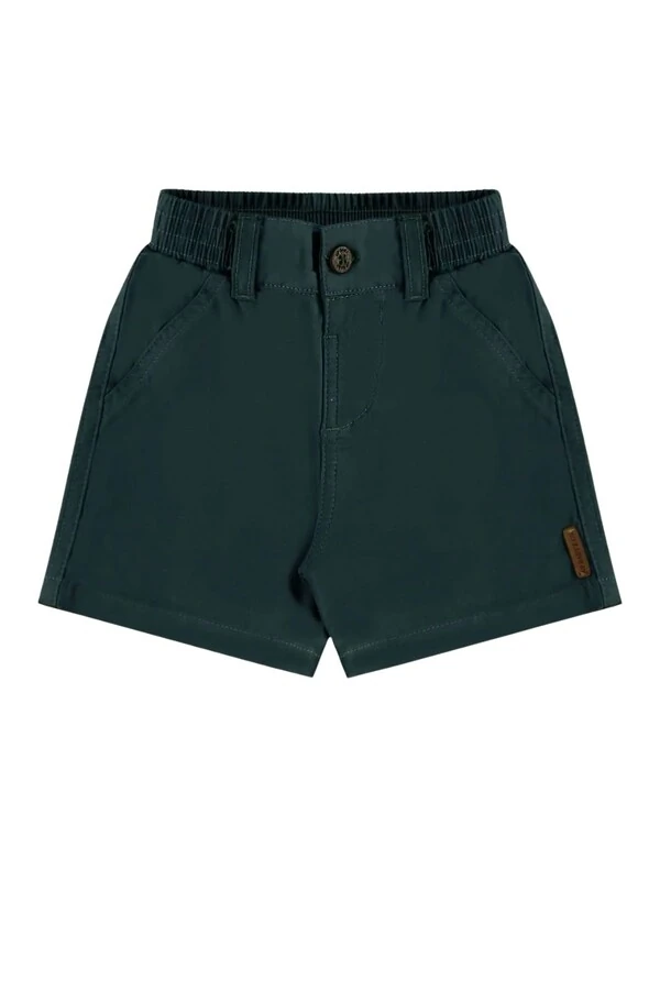 Conjunto body camisa tecido e bermuda sarja Up Baby