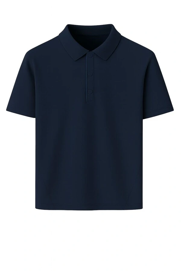 Camiseta polo masculina com botões de pressão Kwi