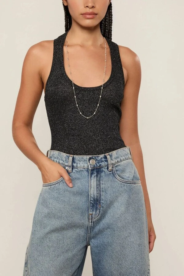 Regata de tricot com lurex nadador Animale