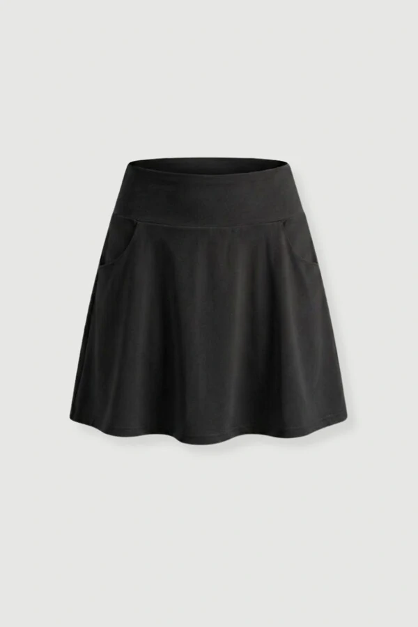 Short saia fitness cintura alta com bolsos laterais Kwi