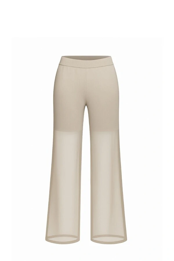 Calça pantalona c/ transparência Kwi