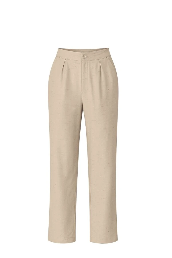 Calça feminina com pregas Kwi