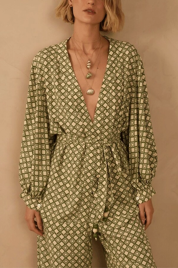 Kimono estampa amanhecer Dress to