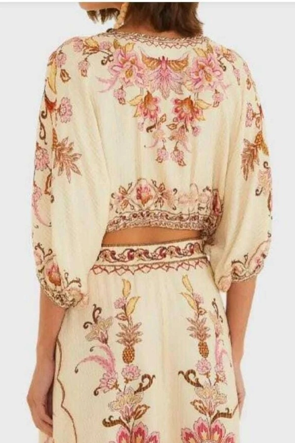 Blusa cropped jardim majestoso Farm